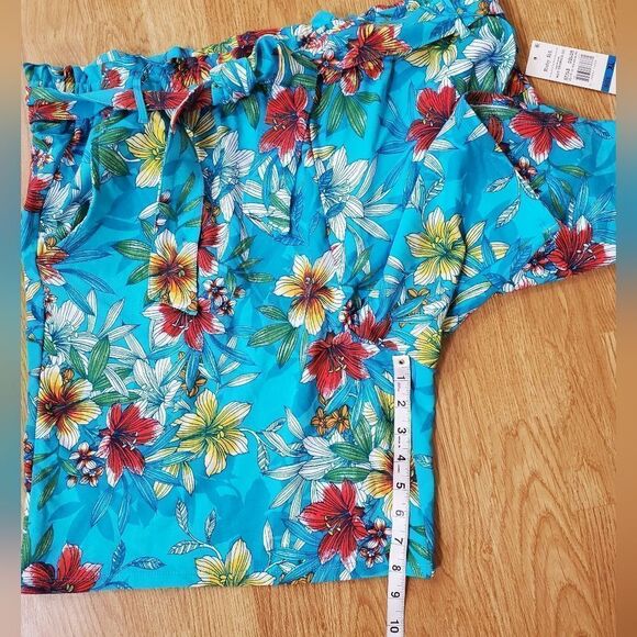Ruby Rd. Tie-Waist Floral Pocket Shorts sz XL - Picture 7 of 8